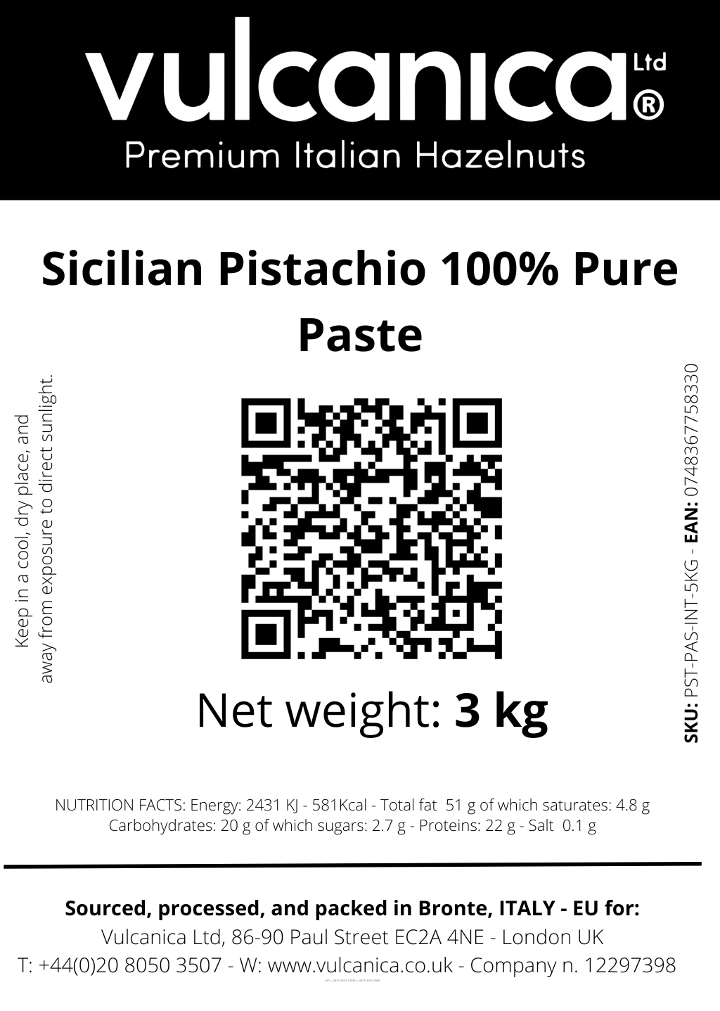 Sicilian Pistachio 100% Pure Paste