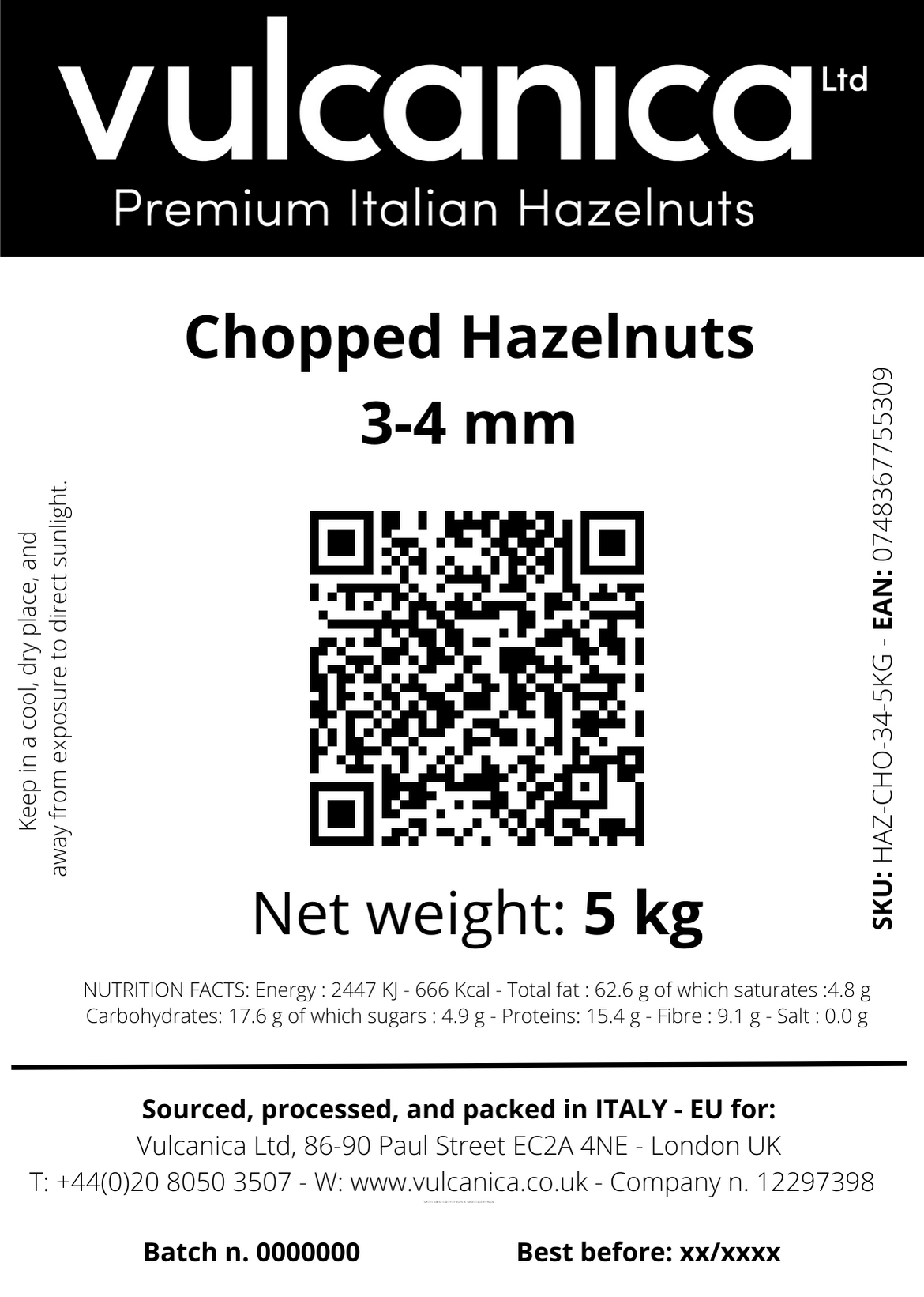 Roasted Chopped Hazelnuts