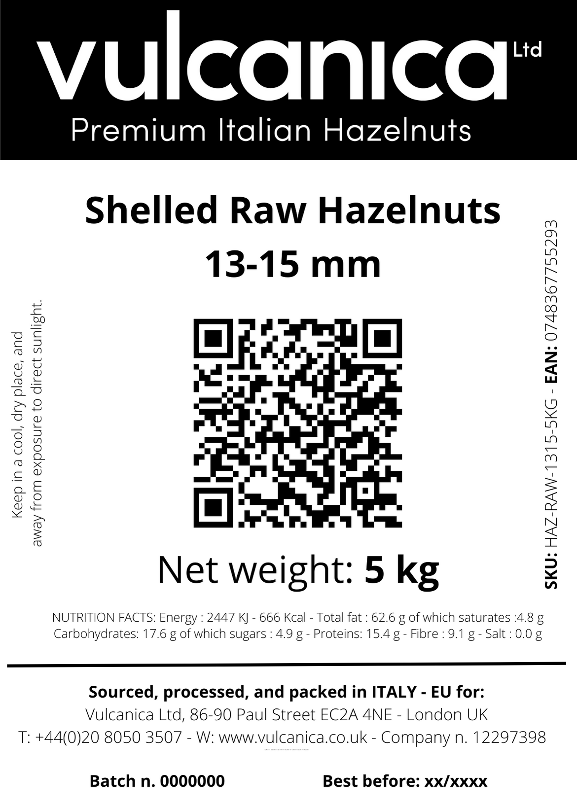 Premium Raw Hazelnuts