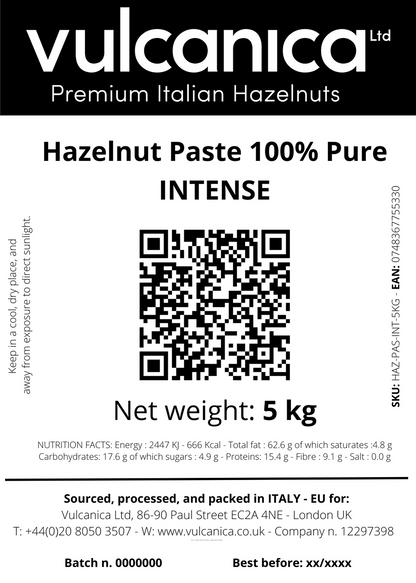 Hazelnut Paste 100% Pure 5 kg Tub